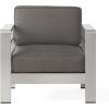 Christopher Knight Home Cape Coral Aluminum Chat Set, 5-Pcs Set, Khaki