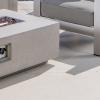 Christopher Knight Home Cape Coral Outdoor Chat Set with Fire Table, 5-Pcs Set, Khaki / Light Grey