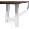 Christopher Knight Home Carlisle Outdoor Benches – Acacia Wood – Sandblasted Dark Brown/White (Set of 2)
