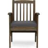 Christopher Knight Home Casa Outdoor Acacia Wood 5 Piece Dining Set with Round Table and Water Resistant Cushion, Gray Finish and Dark Gray