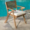 Christopher Knight Home Coronado Acacia Wood Bistro Set, 3-Pcs Set, Teak Finish(Wood Bistro Set)