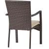 Christopher Knight Home Corsica Outdoor Wicker Dining Chairs, 2-Pcs Set, Multibrown