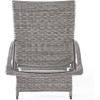 Christopher Knight Home Crete Outdoor Armless Aluminum Framed Wicker Chaise Lounges, 2-Pcs Set, Grey