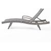 Christopher Knight Home Crete Outdoor Armless Aluminum Framed Wicker Chaise Lounges, 2-Pcs Set, Grey