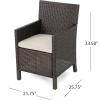 Christopher Knight Home Cypress Outdoor Wicker Dining Chairs with Water Resistant Cushions, 2-Pcs Set, Multibrown / Light Brown