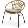 Christopher Knight Home Dining Chair, Beige + Light Brown + Matte Black