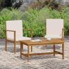 Christopher Knight Home Dunnigan Patio Conversation Set, Acacia Wood Club Chair and Coffee Table, Rectangular Side Table, Slat Panel Armchair, Outdoor Set for Backyard Garden Gathering, Teak+Brown