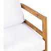Christopher Knight Home Ellendale Club Chair, White + Teak