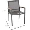 Christopher Knight Home Emma Outdoor Mesh and Aluminum Frame Dining Chair (Set of 2), Gray