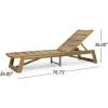 Christopher Knight Home Geraldine Outdoor Acacia Wood 3 Piece Chaise Lounge Set, Teak and Yellow