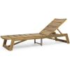Christopher Knight Home Geraldine Outdoor Acacia Wood 3 Piece Chaise Lounge Set, Teak and Yellow
