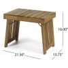 Christopher Knight Home Geraldine Outdoor Acacia Wood 3 Piece Chaise Lounge Set, Teak and Yellow