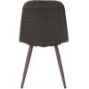Christopher Knight Home Gila Outdoor Wicker Dining Chairs with Powder Coated Legs, 2-Pcs Set, Multibrown / Dark Brown