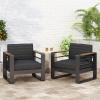 Christopher Knight Home Giovanna Outdoor Club Chair, Black + Natural + Dark Gray