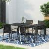 Christopher Knight Home Glasgow Outdoor Aluminum and Mesh Dining Chairs (Set of 4), 22.25 “W x 24.5 “D x 33.5 “H, Gray + Natural Brown