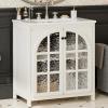 Christopher Knight Home Grele 31″ Vintage Bathroom Vanity with Sink Combo, Modern Freestanding Bathroom Sink Cabinet with Adjustable Shelf, Bathroom Storage Cabinet with Sink Combo Set, Antique White(Antique White)