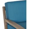 Christopher Knight Home Grenada Outdoor Acacia Wood Club Chairs with Cushions (Set of 2), 22.75 “W x 23.5 “D x 1 “H, Gray + Dark Teal