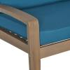Christopher Knight Home Grenada Outdoor Acacia Wood Club Chairs with Cushions (Set of 2), 22.75 “W x 23.5 “D x 1 “H, Gray + Dark Teal