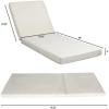 Christopher Knight Home Habers Acacia Wood Chaise Lounge Chair Outdoor Set of 4, Adjustable Backrest Sun Lounger Recliner, Patio Outdoor Chaise Lounge with 4″ Thick Water-Resistant Cushion,Teak+Cream