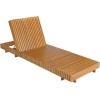 Christopher Knight Home Habery Acacia Wood Chaise Lounge Outdoor, Wooden Patio Chaise Lounge, Outdoor Sunbathing Lounge Chair, Adjustable Backrest Single Sofa for Poolside, Garden, Copper Teak