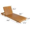 Christopher Knight Home Habery Acacia Wood Chaise Lounge Outdoor, Wooden Patio Chaise Lounge, Outdoor Sunbathing Lounge Chair, Adjustable Backrest Single Sofa for Poolside, Garden, Copper Teak