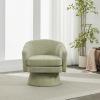 Christopher Knight Home Hanna Chenille Upholstered 360° Swivel Accent Chair, Contemporary Barrel Swivel Chair with Plush Cushion, Super Comfort Single Lounge Sofa with Rotation for Living Room, Green