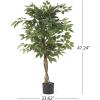 Christopher Knight Home Harney 4′ x 2′ Artificial Ficus Tree, Green(5ft)