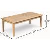 Christopher Knight Home Hearth Patio 6 Pieces Conversation Set, Acacia Wood Loveseat and Accent Armchairs, Slat Panel Coffee Table, Side Table with Sofa Chairs Chat Set for Garden Yard, Light Teak