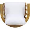 Christopher Knight Home Helena Outdoor 2 Seater Wooden Chat Set with Round Coffee Table, White and Teak Finish