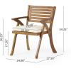 Christopher Knight Home Hermosa Acacia Wood Dining Set, 5-Pcs Set, Teak Finish