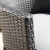Christopher Knight Home Hillhurst Outdoor Wicker Dining Chairs with Water Resistant Cushions, 2-Pcs Set, Grey / Light Grey