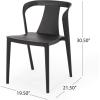 Christopher Knight Home Ianthe Outdoor Dining Chair (Set of 2), Black