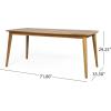 Christopher Knight Home Jayme Outdoor 7 Pieces Dining Set, Acacia Open Slats Panel Back Armchair and Table Set, Wood Dining Chair, Rectangular Wooden Table, Acacia Wood Bistro Set for Backyard, Teak