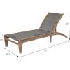 Christopher Knight Home Jhin Chaise Lounge Chair Outdoor, Acacia Wood Frame and Rattan Sunbathing Pool Lounger, Adjustable Backrest Single Lounge Sofa, Patio Lounge Chaise for Poolside, Light Brown
