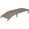 Christopher Knight Home Jhin Chaise Lounge Chair Outdoor, Acacia Wood Frame and Rattan Sunbathing Pool Lounger, Adjustable Backrest Single Lounge Sofa, Patio Lounge Chaise for Poolside, Light Brown
