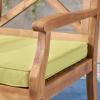 Christopher Knight Home Jordan Outdoor 5 Piece Acacia Wood Dining Set, Teak Finish/Green
