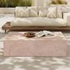 Christopher Knight Home Jorine 43.5″ Outdoor Rectangular Coffee Table, Lightweight Concrete Coffee Table, Natural Texture Side Footstool, Spacious Tabletop Display, No Assembly Required, Natural