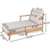 Christopher Knight Home Jorine Patio Chat Set, Acacia Wood Accent Chair, Slat Panel Coffee Table, Sectional L Shaped Sofa, Loveseat and Lounge Chair, Outdoor Conversation Set for Yard, Teak+Beige