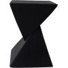 Christopher Knight Home Kajsa Outdoor Lightweight Concrete Accent Table, Black(Modern)