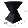 Christopher Knight Home Kajsa Outdoor Lightweight Concrete Accent Table, Black(Modern)