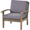 Christopher Knight Home Keanu Outdoor Wooden Club Chairs (Set of 2), Gray/Dark Gray