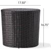 Christopher Knight Home Keaton Wicker Barrel Side Table, Multibrown 16.75 inches high x 17.5 inches wide 17.5 inches deep(Table)