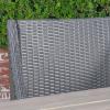 Christopher Knight Home Keen Outdoor 5 Piece Wood and Wicker Dining Set, Gray Finish/Gray