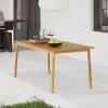 Christopher Knight Home Kegy 67″ Patio Acacia Wood Dining Table with Slatted Tabletop, Outdoor Farmhouse Rectangular Dining Room Table for 6 Persons, Teak