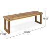 Christopher Knight Home Kemp Outdoor Acacia Wood Bench, Sandblast Natural Finish