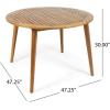 Christopher Knight Home Keth Outdoor 5 Piece Acacia Wood Dining Set, Teak Finish