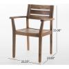Christopher Knight Home Keth Outdoor 5 Piece Acacia Wood Dining Set, Teak Finish