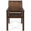 Christopher Knight Home Kylan Outdoor Acacia Wood Dining Chairs (Set of 2), Dark Brown Finish