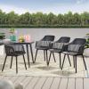 Christopher Knight Home Ladonna Outdoor Dining Chair (Set of 4), Black