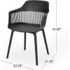 Christopher Knight Home Ladonna Outdoor Dining Chair (Set of 4), Black